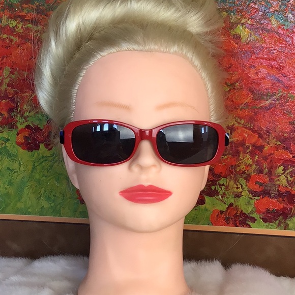 Missoni DESIGNER SUNGLASSES RED FACE FRAMING - Picture 1 of 8